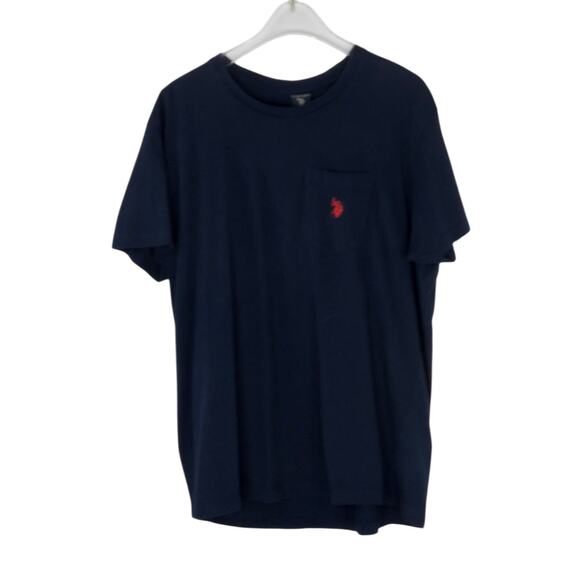 90s Vintage U.S. Polo Assn. Navy Blue T-Shirt Medium - Picture 2 of 5